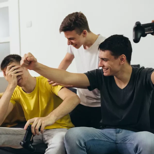 Group Of Boys Playing Games