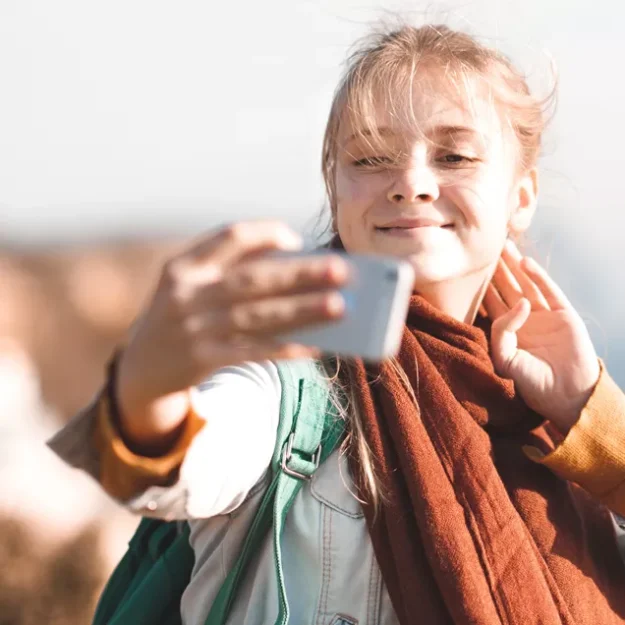 Teenager Taking A Selfie