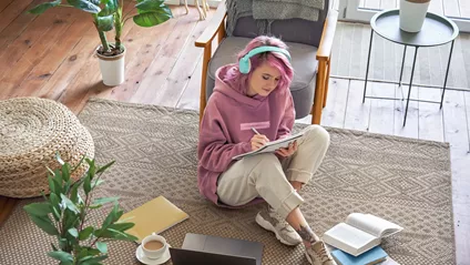 Teenager Writing In Room